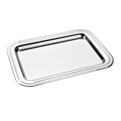 Bandeja 42x30cm Retangular Aço Inox Ciclo Para Servir